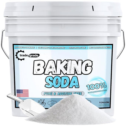 TradeGrade Pure Baking Soda Powder – 1 Gallon Bucket, Sodium Bicarbonate Powder by TradeGrade