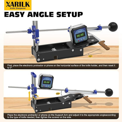 Foldable Portable Knife Sharpening System, Adjustable Knife Sharpener Kit - Image 7