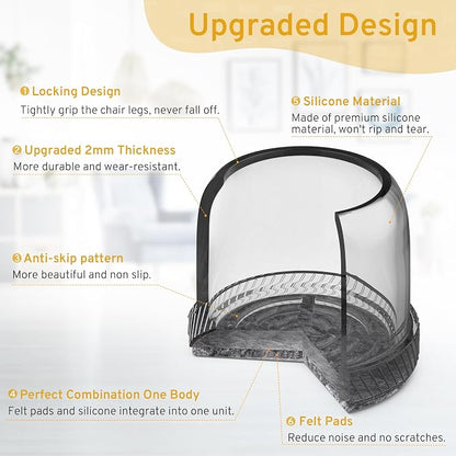 24PCS Extra Small Chair Leg Floor Protectors, Furniture Sliders, Chair Leg - Image 2