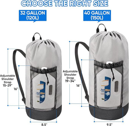BALEINE 150L Laundry Bag Backpack, 900D Oxford Fabric Large Travel Laundry Bags - Image 2