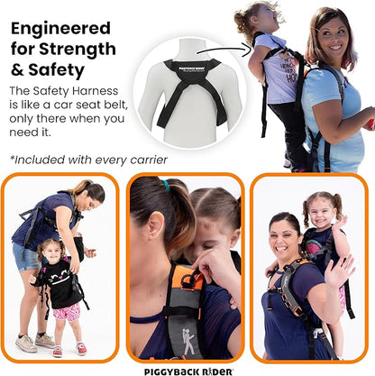 Piggyback SCOUT Toddler Carrier Backpack Deluxe - 6 Piece Set: Hip Belt, Carry Bag, Side Pocket, Mud Flap, Water Bottle & Selfie Stick Holders - For Ages 2-4 (Under 50 lbs) - Hiking & Travel