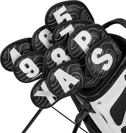 Big Teeth Golf Club Covers Full Set Driver Headcover Fairway Wood Hybrid Golf - Image 9