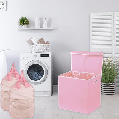 Simple Houseware Double Laundry Hamper - Image 2