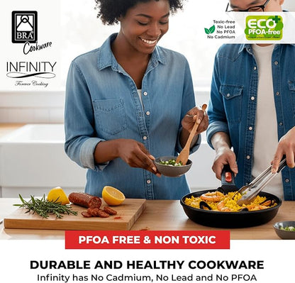 BRA COOKWARE Infinity Nonstick Frying Pan | 10.2-Inch Cast Aluminum Skillet | - Image 8