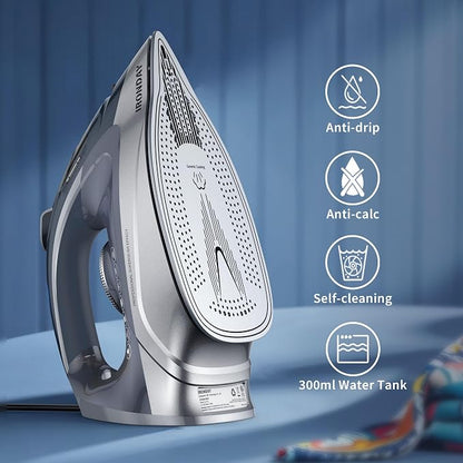 Steam Iron for Clothes Rapid Heating, 1700W Iron Burst of Steam, Non-Stick - Image 4