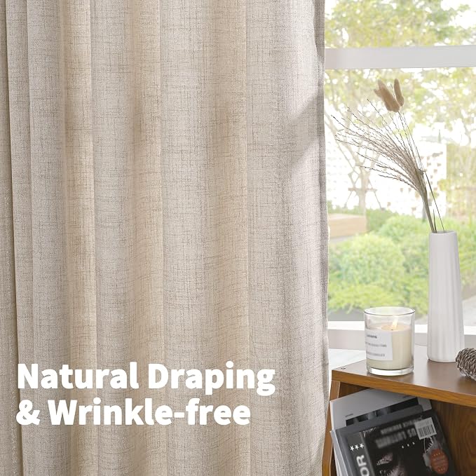 YoungsTex 84 Inch Length Linen Curtains - Image 6