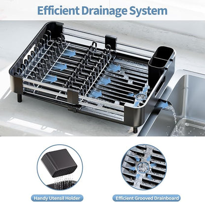 Dish Drying Rack for Kitchen Counter, Extendable Dish Rack - Image 6