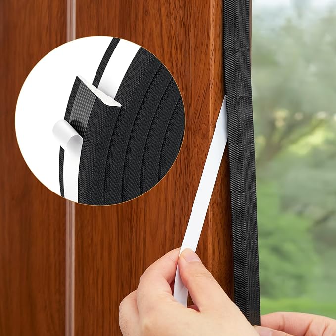 QDiShi 118" Wedge-Shape Weather Stripping Door Seal Weatherproof Foam Seals - Image 6