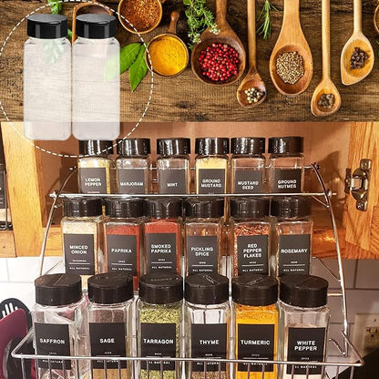 Tiaiidi 24 Pack 3.5 oz Square Plastic Spice Jars, Seasoning Containers - Image 4