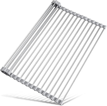 Tomorotec 17.7" x 12.5" Roll Up Dish Drying Rack Over Sink Drying Rack Sink by Tomorotec