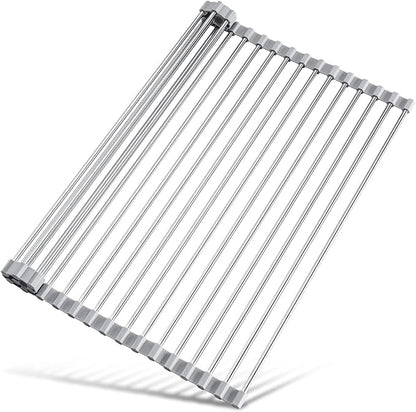Tomorotec 17.7" x 15.5" Roll Up Dish Drying Rack Over Sink Drying Rack Sink by Tomorotec