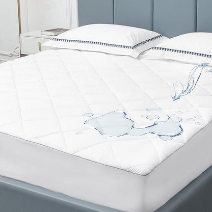 Sunflower Quilted Queen Mattress Protector, Mattress Pad Queen, Cotton Mattress by SunflowerHometexUS