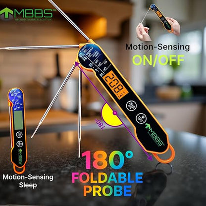 Instant Read Meat Thermometer for Cooking | Waterproof IP66 & Ultra Fast | - Image 8
