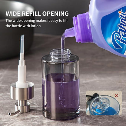Enra Foaming Soap Dispenser, 12oz Thick Glass Body - Image 6