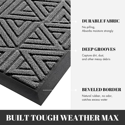Yimobra Large Door Mat 36x24, All-Weather Waterproof Non-Slip Welcome Matt - Image 2