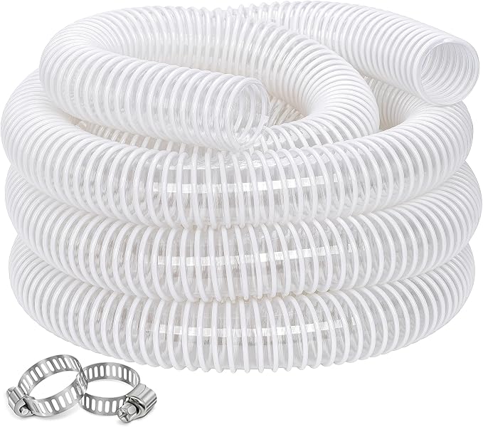 Dust Collection Hose 2 in × 5 ft Heavy Duty Clear Flexible PVC Reinforced by ZY-hosetube