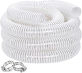 Dust Collection Hose 2 in × 10 ft Heavy Duty Clear Flexible PVC Reinforced Thicken Helix Suction Discharge Corrugated Pipe Hose for Fume Dust Collector Fitting Wood Chip Saw