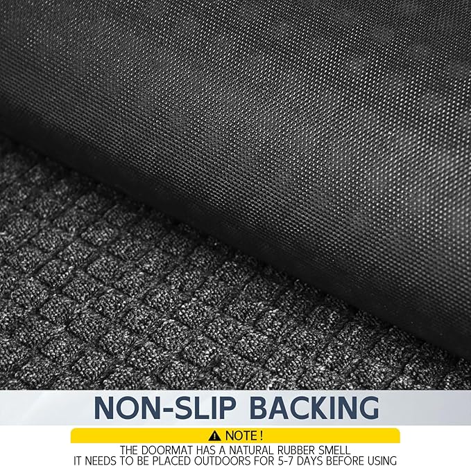 Indoor Outdoor Front Door Mats, 72" x 36" Rubber Backing Non Slip Durable Welcome Floor Mats for Patio, Garage Entrance, Stain and Fade Resistant Commercial Doormats for High Traffic