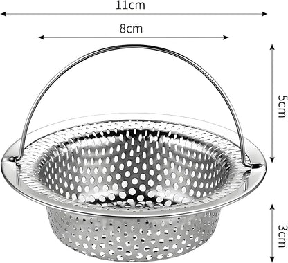 2 Pack Stainless Steel Sink Strainer Basket, Fine Mesh Drain Protector - Image 2