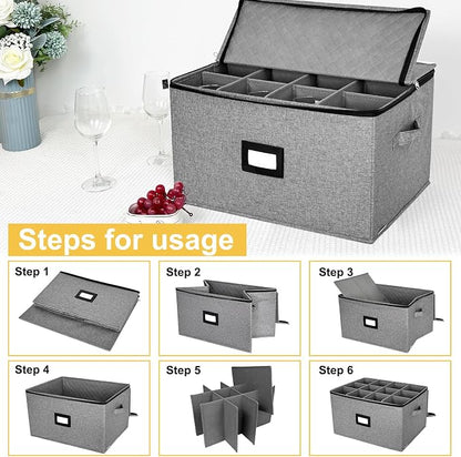 homyfort Wine Glass Storage Box, China Storage Containers - Image 7