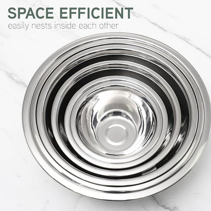 COOK WITH COLOR Stainless Steel Mixing Bowls Set - Image 5