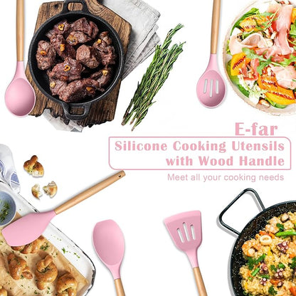 E-far Silicone Cooking Utensils Set, 5-Piece Kitchen Utensils Set - Image 7