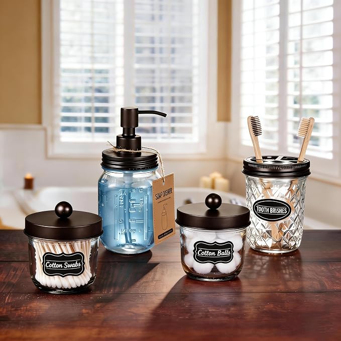 Amolliar Mason Jar Liquid Soap Dispenser, 16OZ Stainless Steel Pump Lid & - Image 7