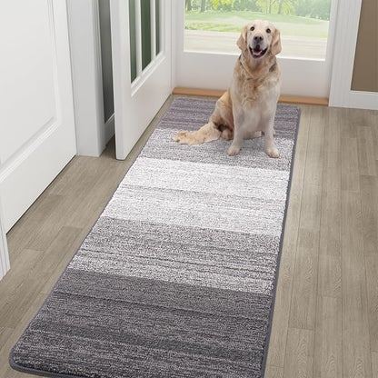 Kitinjoy Indoor Outdoor Door Mat, 48x30 Non-Slip Absorbent Dirt Trapper by Kitinjoy