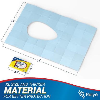 20 Pack XL Disposable Toilet Seat Covers – Waterproof Toilet Cover Sheets - Image 2