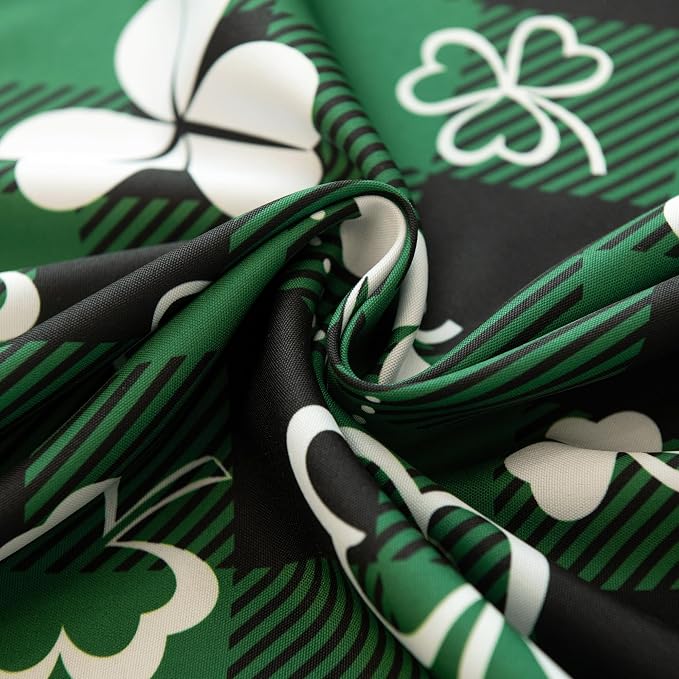 Saint Patricks Day Classic Buffalo Shamrock Tablecloth Fabric - Image 7
