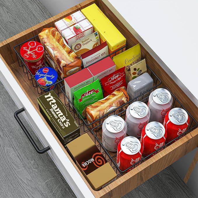Joben Oligey 12 PACK Small Wire Storage Baskets - Image 3