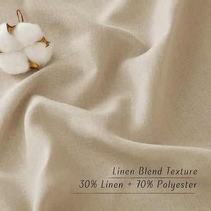 NICETOWN Door Curtains for Window 72 inch Length, Linen Blend Privacy French - Image 4
