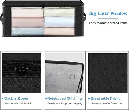 HomeHacks Storage 8-Pack Clothes Organizer Storage Bags Foldable Storage Box - Image 3