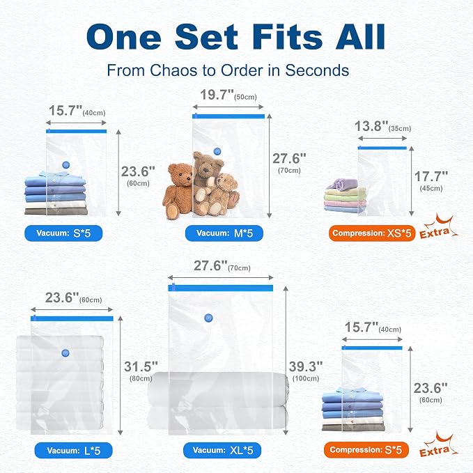 HOUSE DAY 30 Pack Vacuum Storage Bags - Image 5