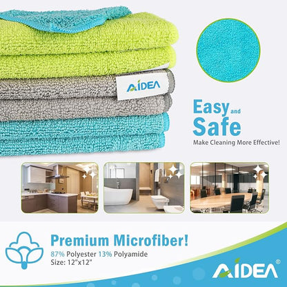 AIDEA Microfiber Cleaning Cloth-24PK, Soft Microfiber Towels - Image 2