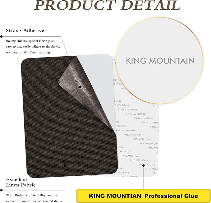 KING MOUNTAIN Self-Adhesive Coarse Linen Repair Patches, 8X11 inch, Can be Used - Image 2