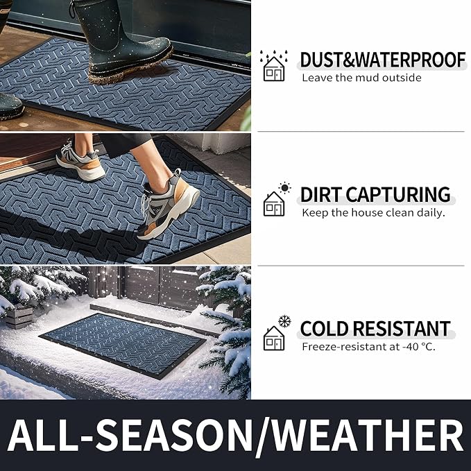 Yimobra Large Door Mat Outside Entrance 36x24, Waterproof Heavy Duty Outdoor - Image 5