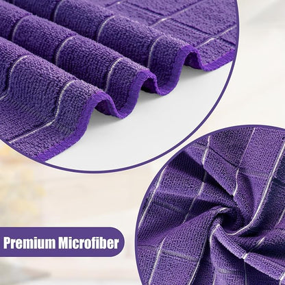 Homaxy Microfiber Kitchen Towels and Dishcloths Set, 12 Pack Soft and Absorbent - Image 2