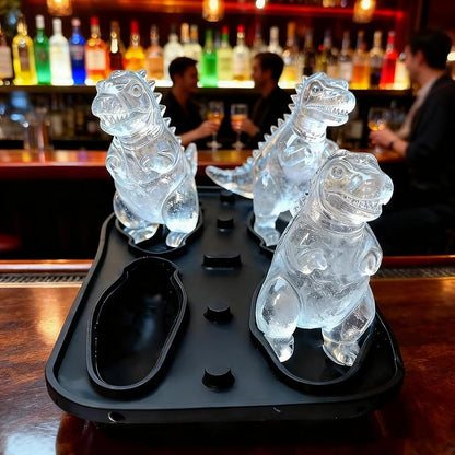 7.48inch Newly Upgraded 4-grid 3D Dinosaur Ice Tray and Covered Silicone Ice - Image 9