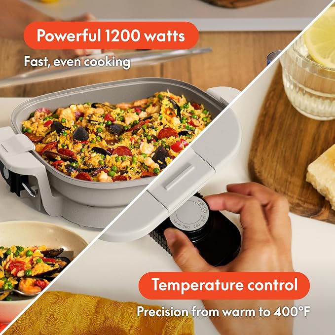 bella Make & Take XL Electric Skillet, Fits-anywhere™ kitchenware, EverGood™ - Image 4