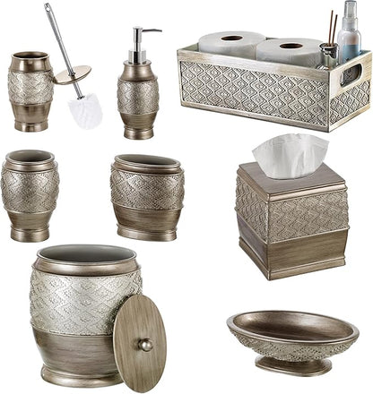 Creative Scents Dublin Silver Toilet Brush Set - Image 7