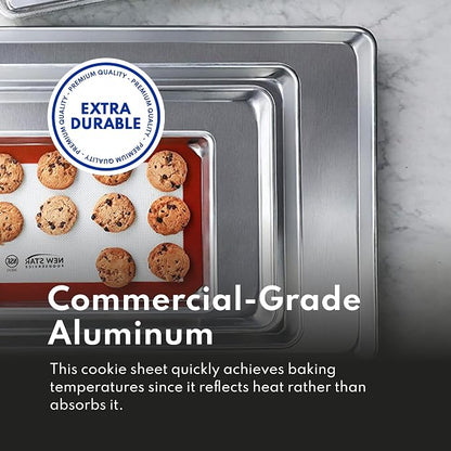 New Star Foodservice Commercial-Grade 18-Gauge Aluminum Sheet Pan/Bun Pan - Image 4