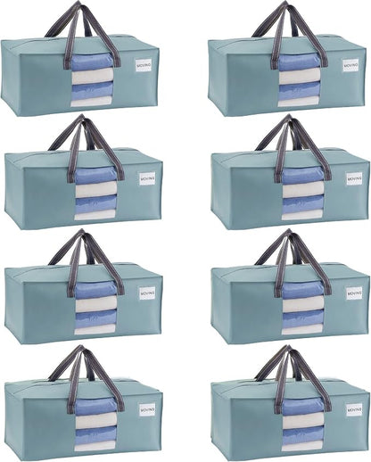 VENO 8 Pack Moving Bags for College, Heavy-Duty Storage Totes, Moving Boxes and by Veno