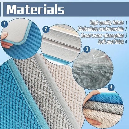 3 Pack Microfiber Dish Drying Mats, Ultra Absorbent Dish Drainer Mats, 20x15" - Image 3
