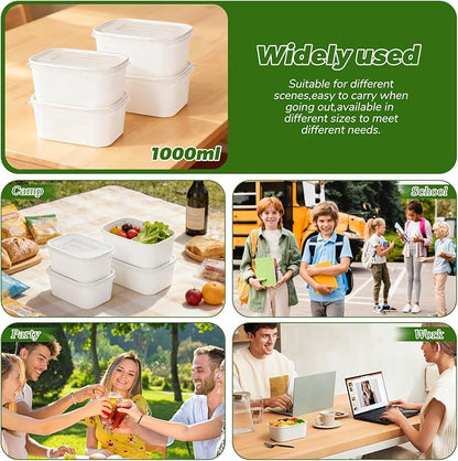 DI QIU REN 50-Pack 35oz Disposable Meal Prep Containers - Image 6