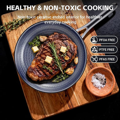Ammeloo Hybrid Tri-Ply Stainless Steel Frying Pan Set, Non Stick Frying Pans - Image 5