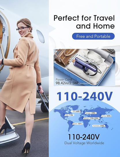 2-in-1 Steamer & Iron for Clothes, 15s Fast Heat-up 1200W Portable Mini Clothes - Image 2
