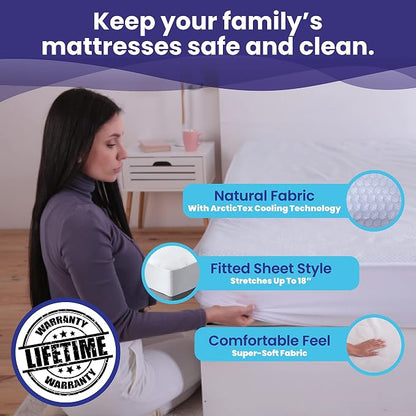 Slumberfy Twin XL Cooling Hypoallergenic Mattress Protector, 39x80 in - Image 3