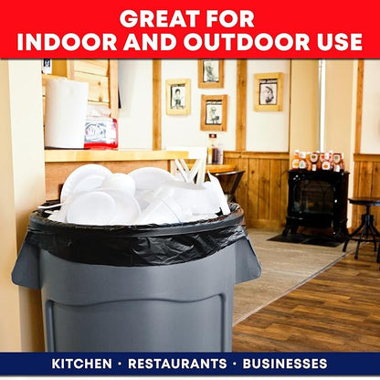 Veska 33 Gallon Trash Bags, Large Black Garbage Bags 30 Gallon, 32 Gallon - Image 2