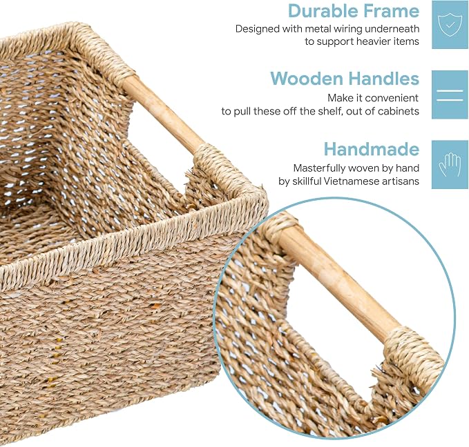 Large Wicker Basket Rectangular - Image 3